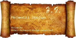 Helmeczi Ibolya névjegykártya