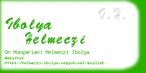 ibolya helmeczi business card